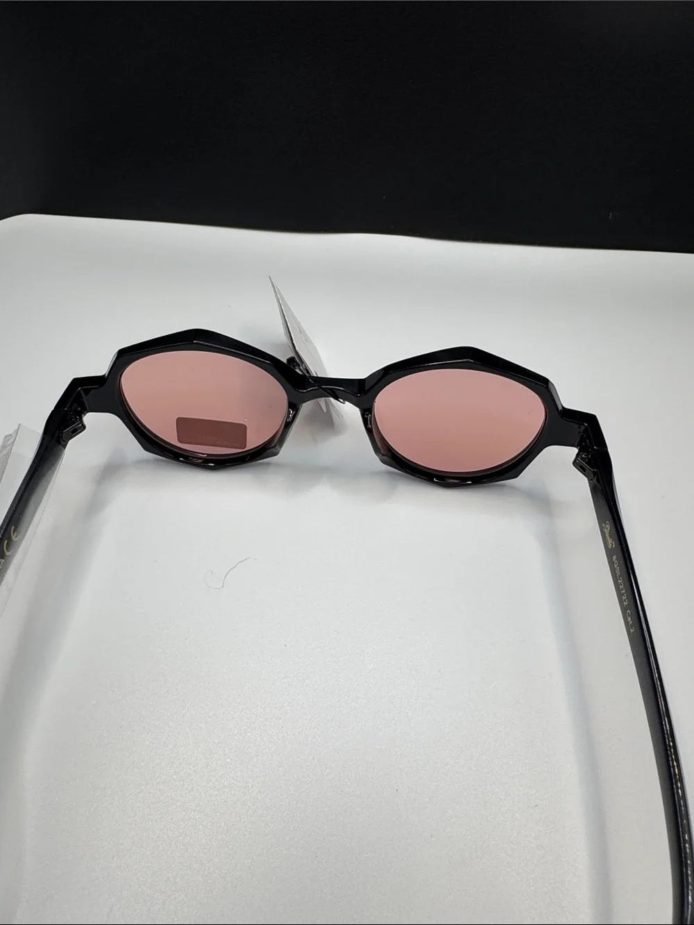 Unbranded Black Frame Sunglasses with Pink Lenses UV 400 CE Maximum Protection